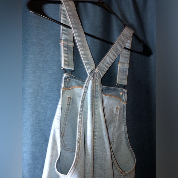 Target Wild Fable Womens Overalls Cut Off Dress Skirt Size XSmall Denim - Picture 11 of 17